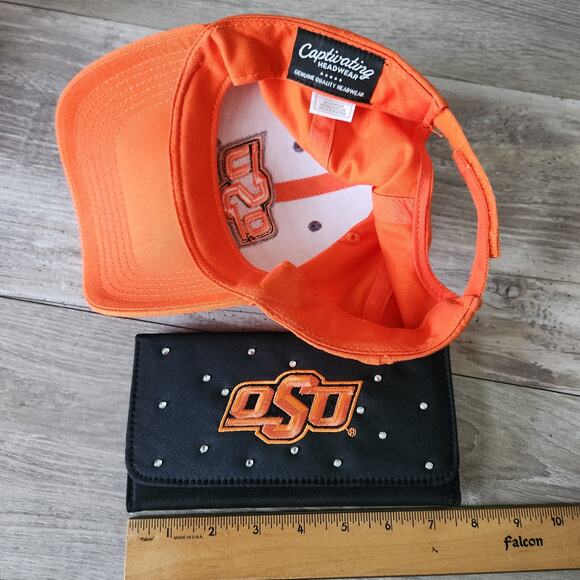 NCAA Oklahoma State University Cowboys College Fan Bundle Lot Purse Wallet Hat - Picture 14 of 16